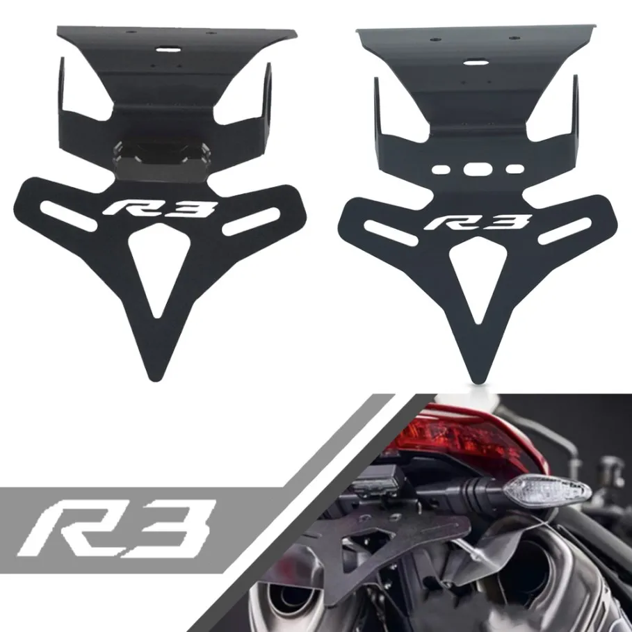 License Plate Bracket Holder For YAMHA YZF-R3 R25 MT03 MT25 23 2024 License Plate Holder Fender Eliminator Motorcycle Accesories