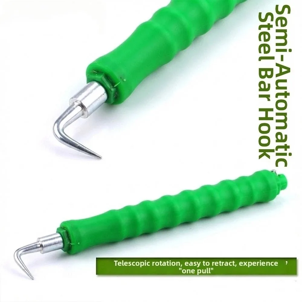 Non-Slip Handles Semi-Automatic Rebar Tying Hook Soft Grip Handle Scalable Pull Tie Steel Bar Tying Hook Automatic Twisting