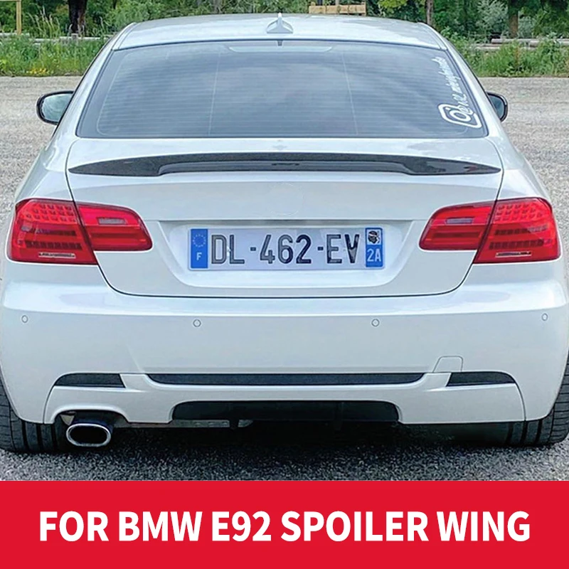 

for BMW 3 Series E92 MP Style Carbon Fiber Ducktail & M3 2-Door Coupe Rear Spoiler Lip Wings Trunk Tail 2006-2013 320i 330i