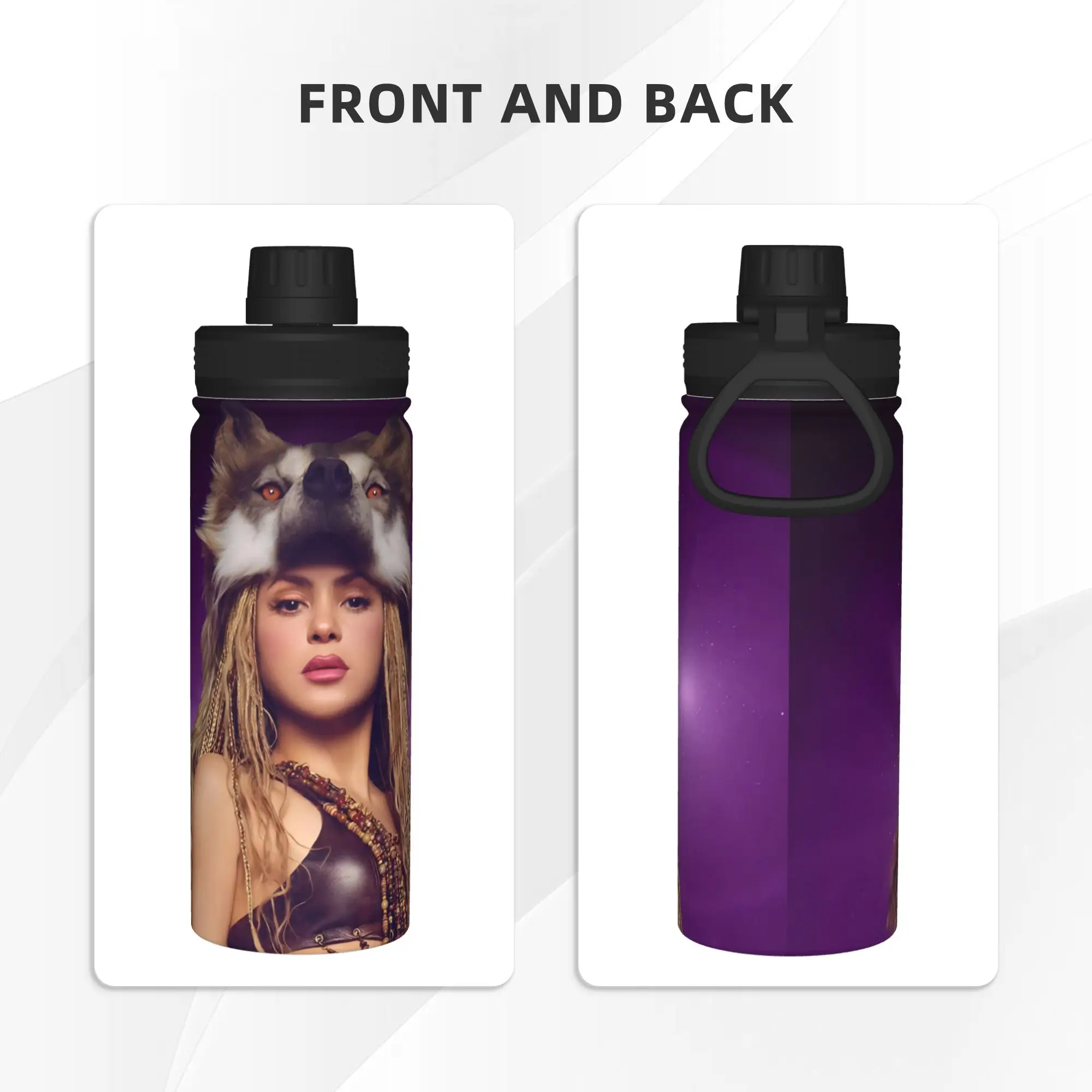 Singer S-Shakira 18OZ Sports Insulated Kettle  Coffee Cups Stainless Steel Outdoor Mugs Spill Proof