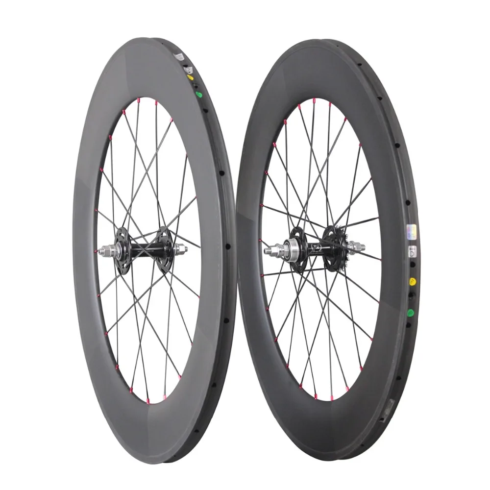 

Carbon Track Bike Wheelset 88mm Tubular Novatec Track Wheels For Track Bicycle Frame