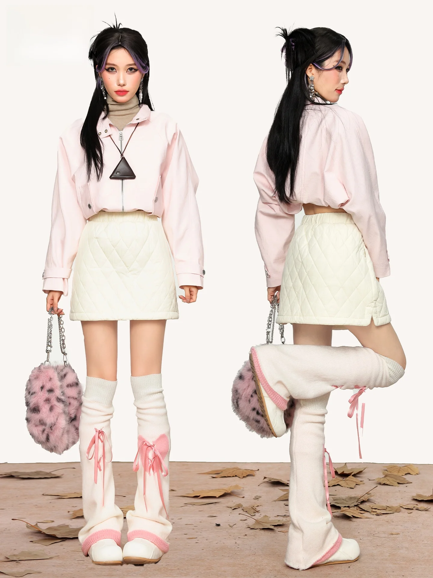 

High Waist A-Line Cotton Skirt Women's Summer Checkered Press Line Belted Short Skirt Slimming Half-length Skirt