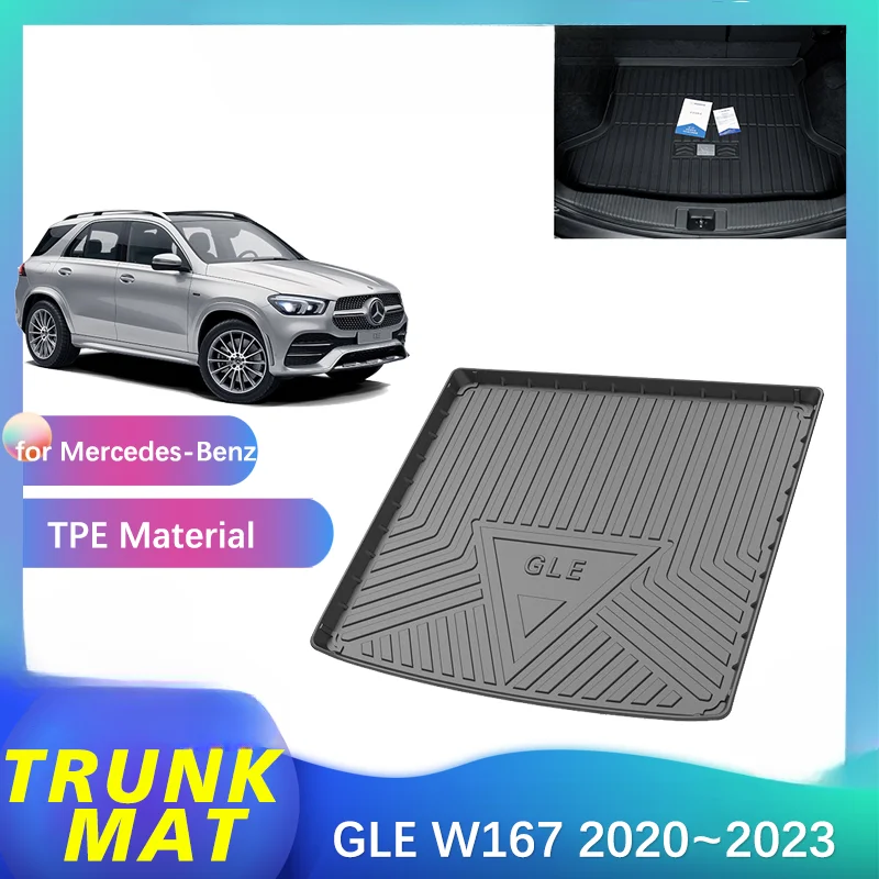 Special Rear Trunk Mat for Mercedes-Benz GLE W167 350 450 300d Coupe 2020~2023 Waterproof Floor Pad Space Decoration Accessories