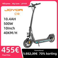 JOYOR C10 Electric Scooter 500W 48V 10.4Ah E-Scooter 45km/h Speed 30-50km Range 10'' Tires Foldable Electric Scooters 120kg Load