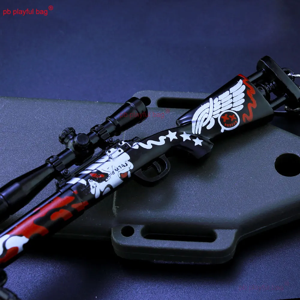 18cm M24 Karabin Snajperski Model Broni Figurki Akcji Metalowy Mini Zabawka Pistolet Brelok Dzieci Prezenty Świąteczne Ozdoby Rękodzieło ZG393