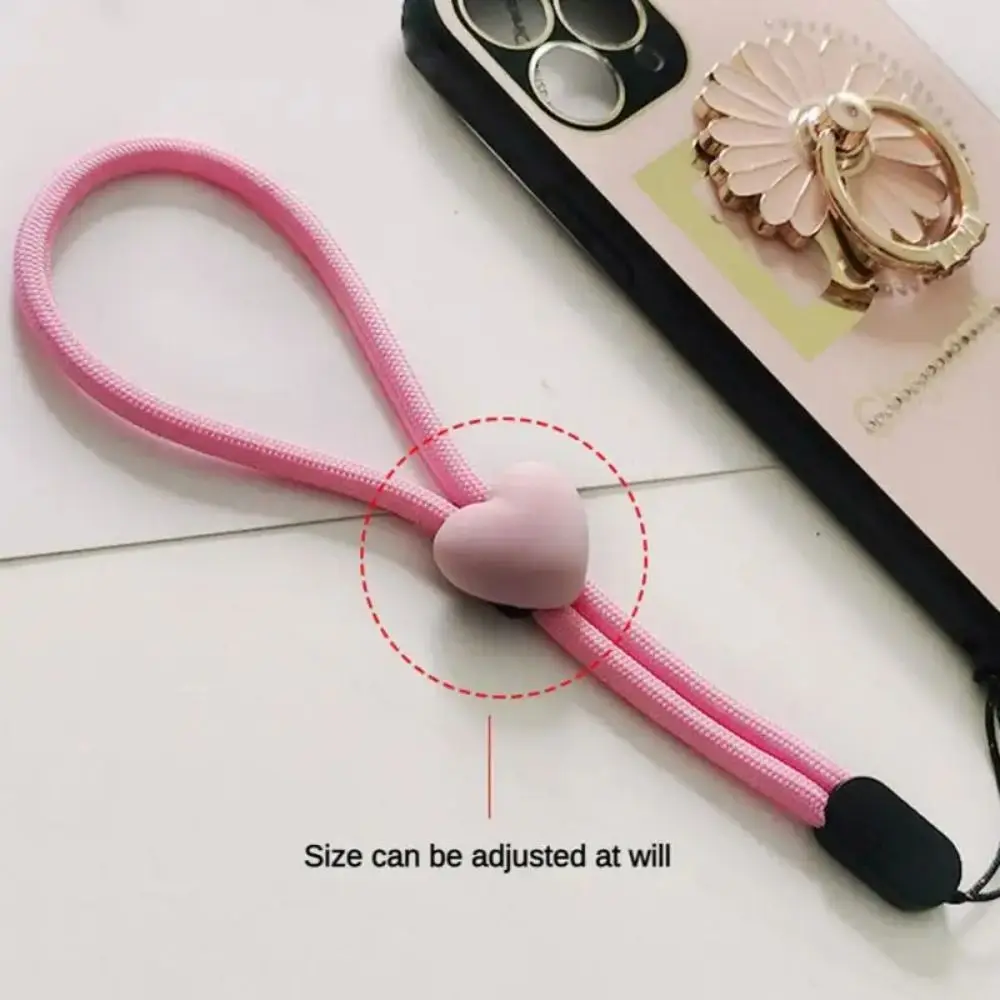

Cute love Mobile Phone Phone Strap Colorful Adjustable Elastic Mobile Phone Lanyard Short Wrist Strap Phone