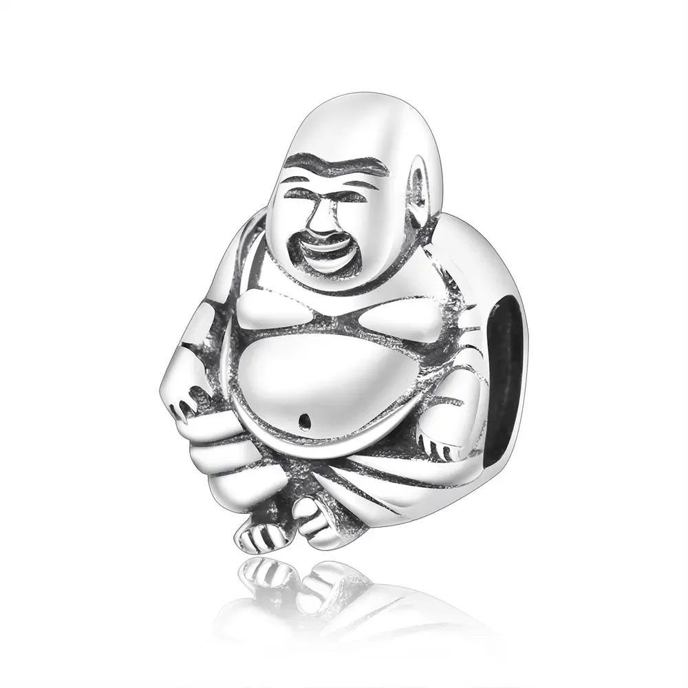 FC Jewelry Fit Original Charm Bracelet 925 Silver Amulet Meditation Amitabha Buddha Bead For Making Women Buddhism Berloque 2024