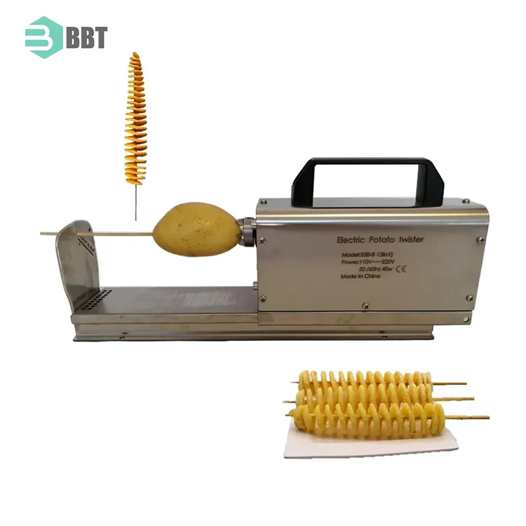 

Stainless Steel Hot Dog Potato Twister Making Machine Curly Fries Cutter Slicer Potato Cutting Machine
