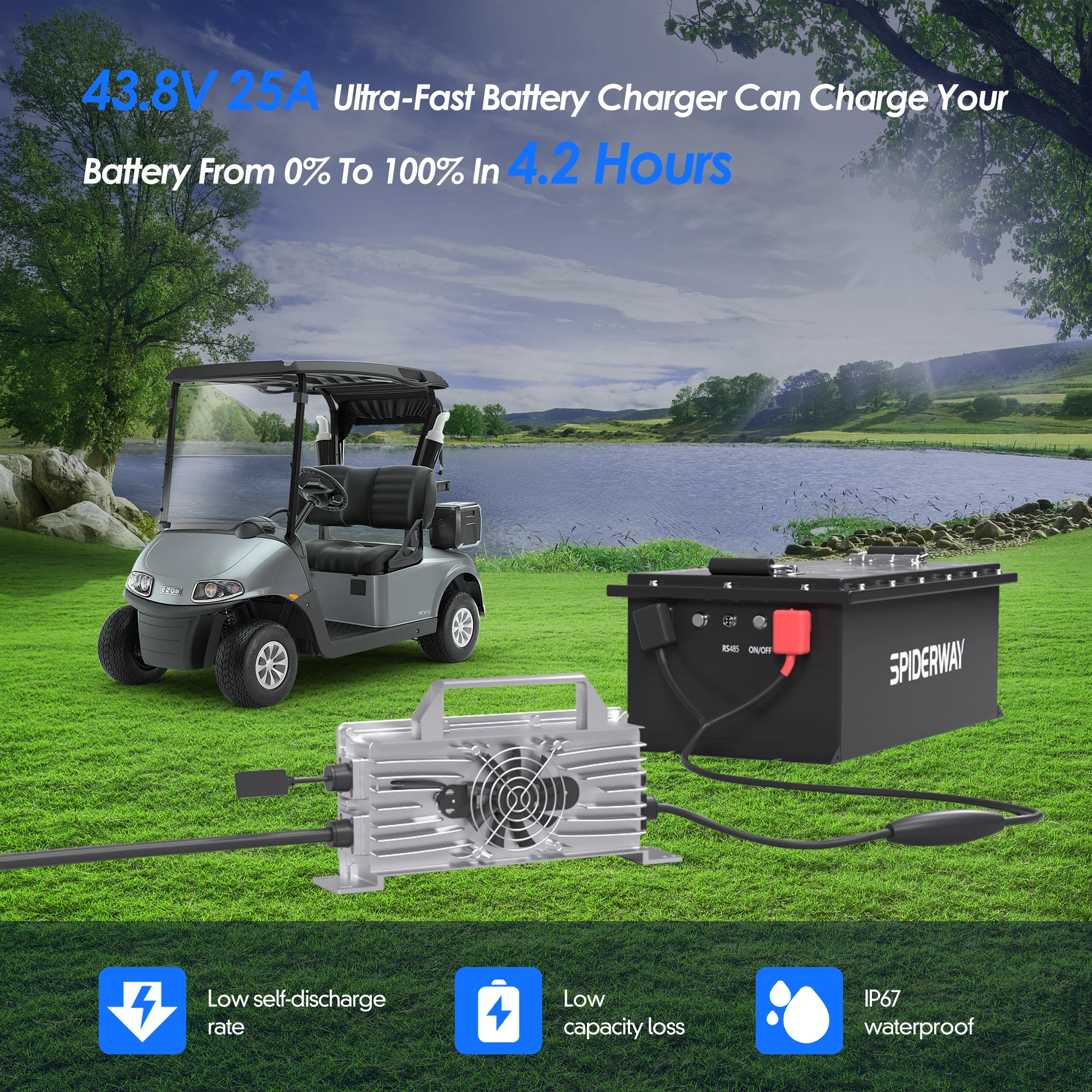 36 فولت 105 أمبير بطارية LiFePO4 ليثيوم عربة جولف 200A BMS 6000 + دورات + شاشة + شاحن ل EZGO نادي سيارة ياماها #4