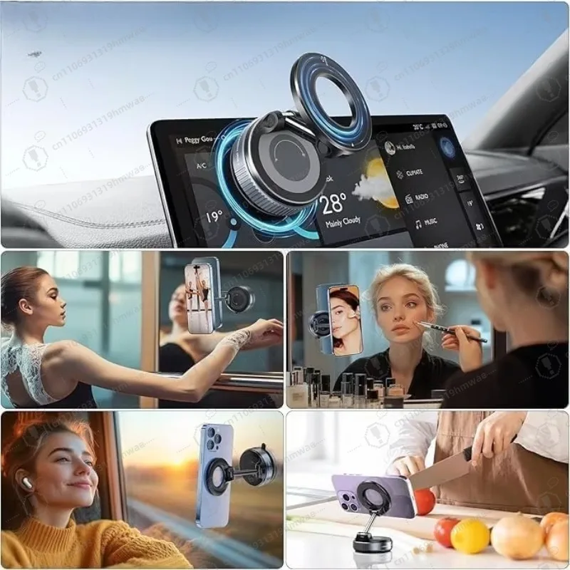 New Universal Magnetic Car Mobile Phone Holder Foldable 360 Rotating Promotional Gift Car Mobile Phone Holder
