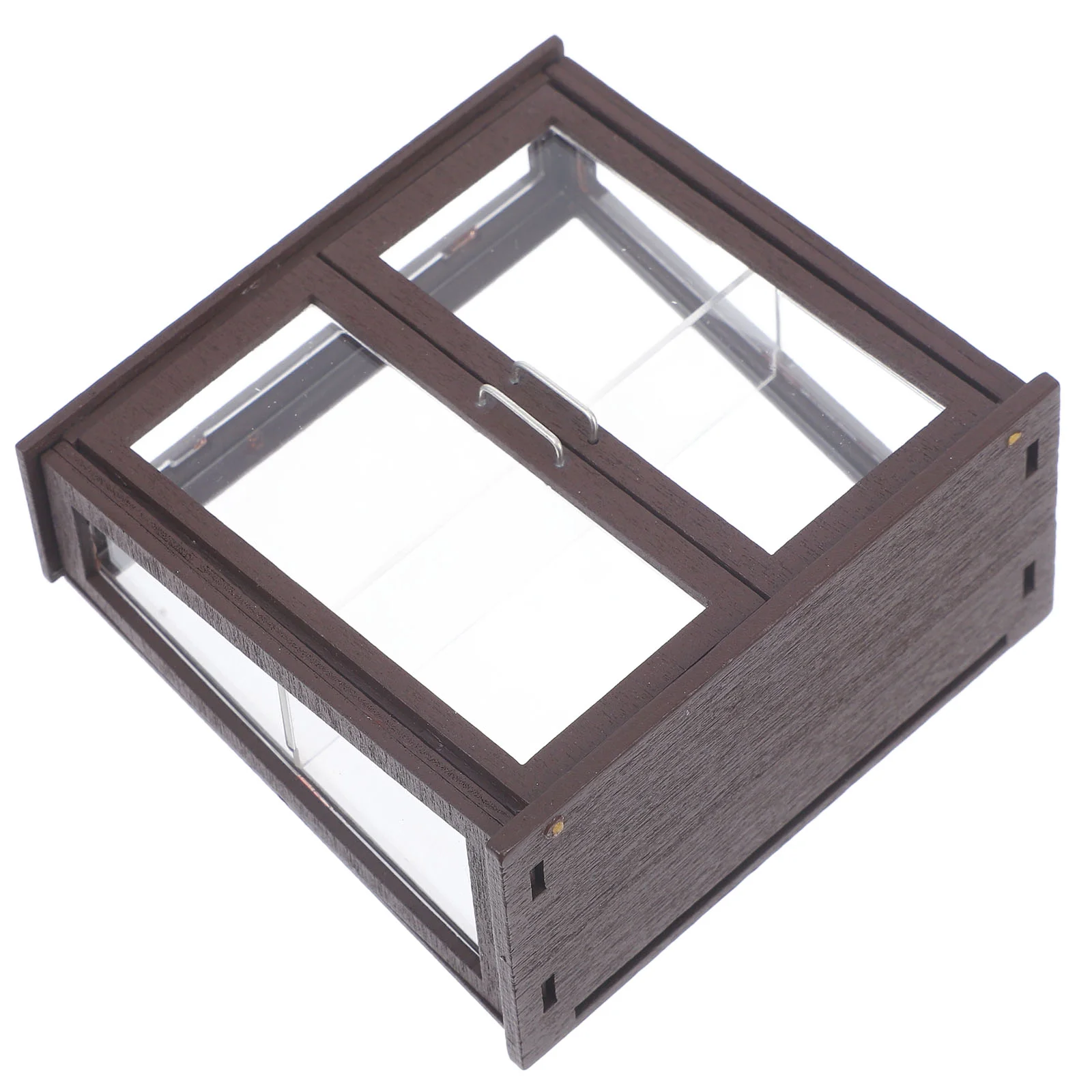 House Bakery Cabinet Shelf Dollhouse Cake Mini Display Wood Miniature Cabinets