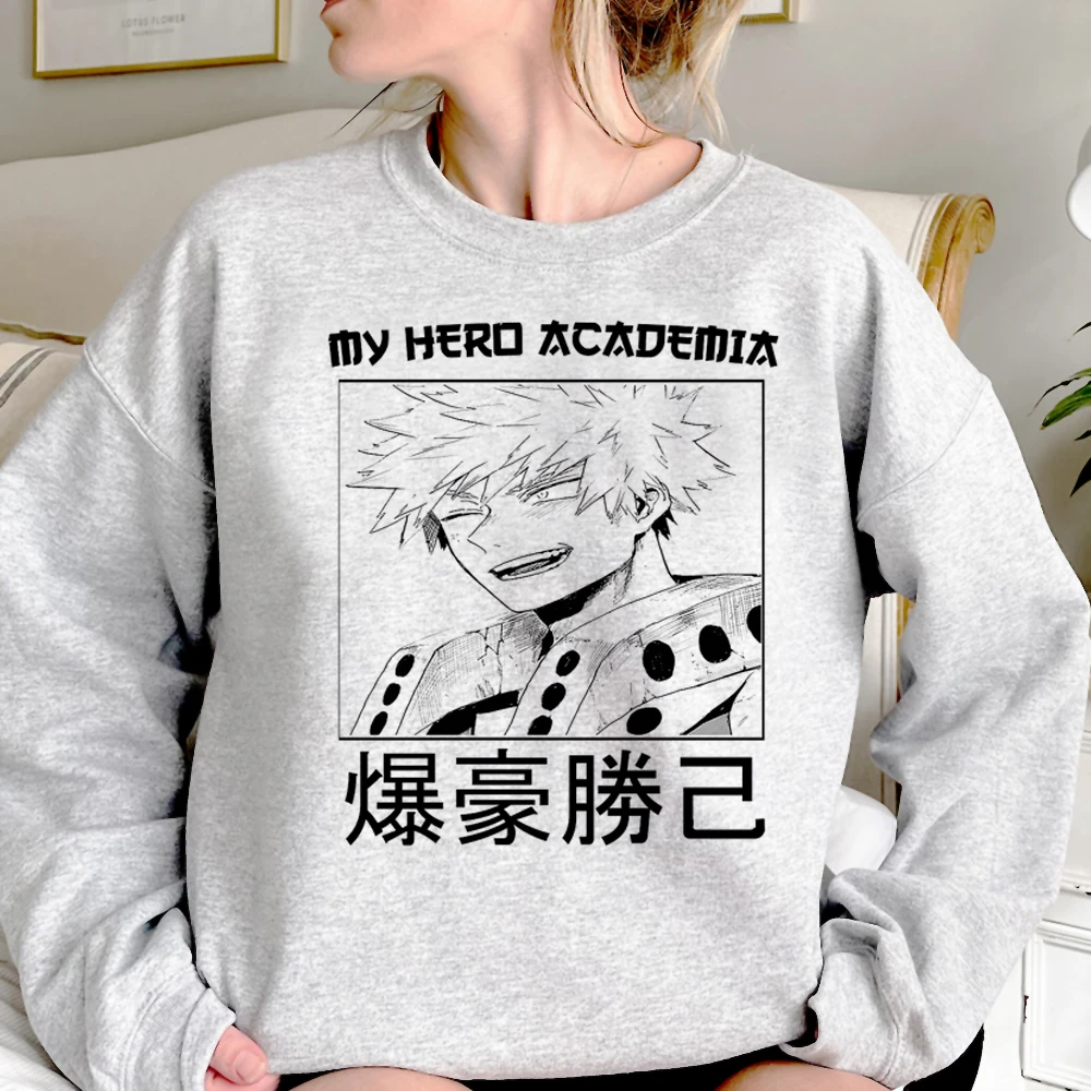 Felpe con cappuccio Bakugo donna graphic Kawaii Fleece abbigliamento camicia con cappuccio donna cappuccio harajuku