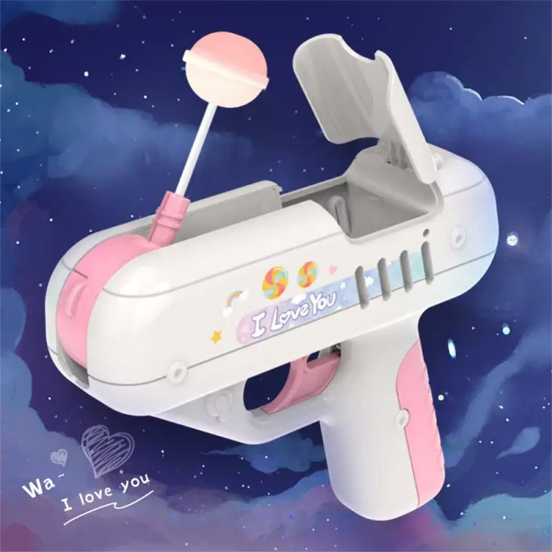 Candy Gun Smooth Without Edges And Corners Plastic Material Electronic Toys Electric Lollipop Moe Fun Voice Girls Toys Toy Gun