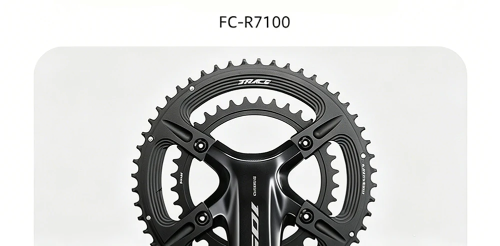 ZRACE Asymmetrisches Kettenblatt für Rennräder 110BCD 4-Bolzen, 105 FC-R7000 / ULTEGRA FC-R8000 / DURA-ACE FC-R9100, 50-34T 52-36T 53-39T – Detail 9