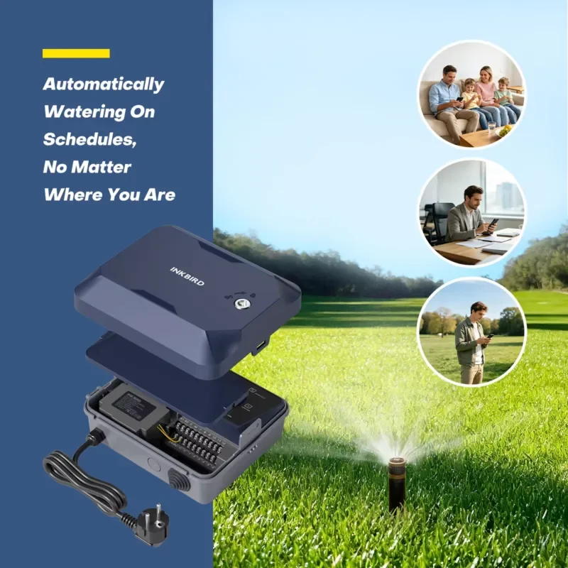 Inkbird 12 Station Smart Sprinkler Controller WiFi Irrigation Timer Independent Zone Control APP Scheduling for Farm view 5