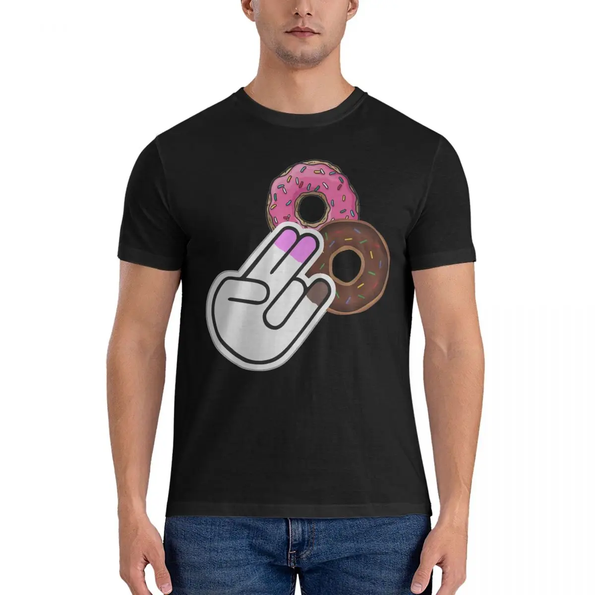 Men Donut Lover Dirty Joke - 2 Pink Fingers 1 Stink Finger T Shirt 2 In The 1 In The Stink I Sex Pure Cotton Clothing Unique