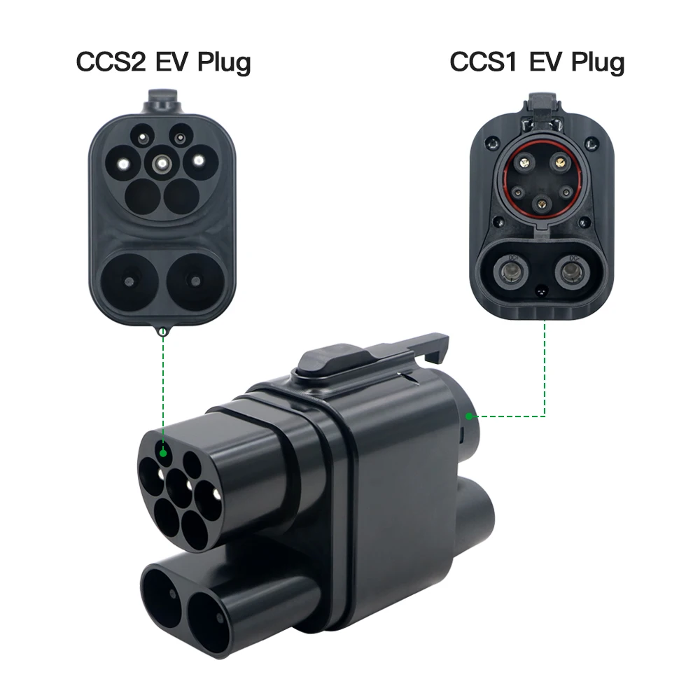 Isigma 250A CCS2 to CCS1 Electric Vehicle Charger DC Fast EV Charging Adapter CCS Combo2 to CCS Combo1 250KW Use for CCS1 Car