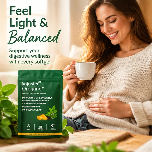 Herbal Oregano Black Seed Oil Softgels, Purified Raw Material, Support Digestive Comfort, 60 Count Adult Dietary Supplement