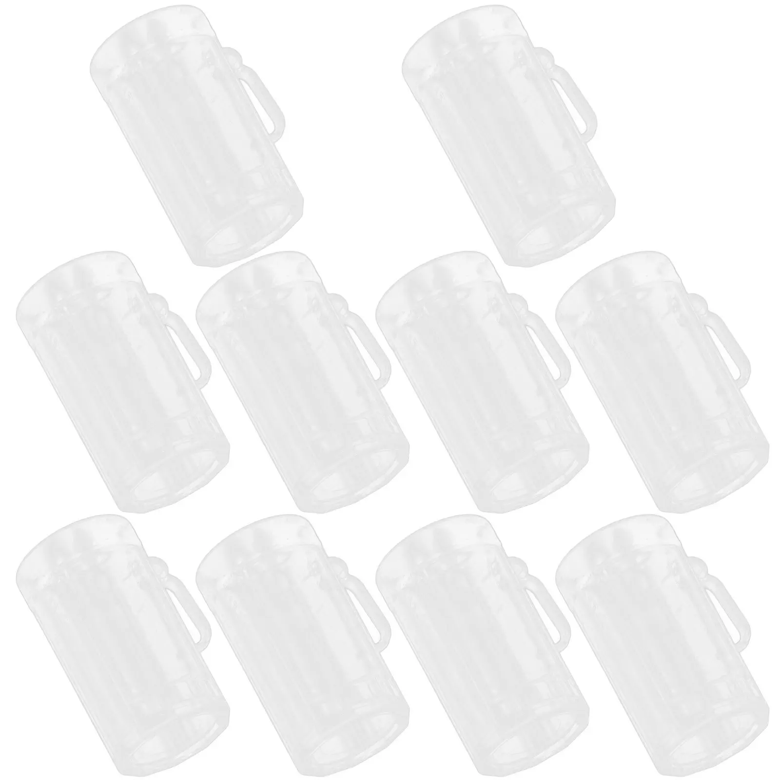 

10Pcs Clear Miniature Beer Mugs Tiny Cups for Weddings Birthdays Decorations Elegant Tasting Cups Reusable Safe