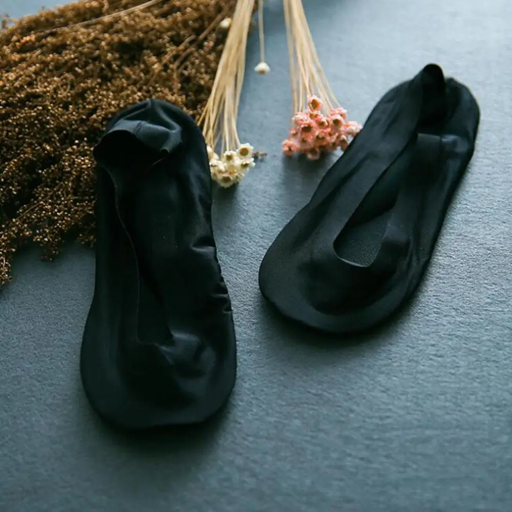 1 paio di calzini invisibili antiscivolo in silicone da donna caviglia in seta di ghiaccio estate calzino traspirante ultrasottile pantofole calzino basso da barca