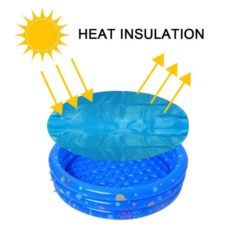 Cubierta de piscina a prueba de polvo, lona redonda azul duradera para jardín familiar, accesorios para piscina, novedad