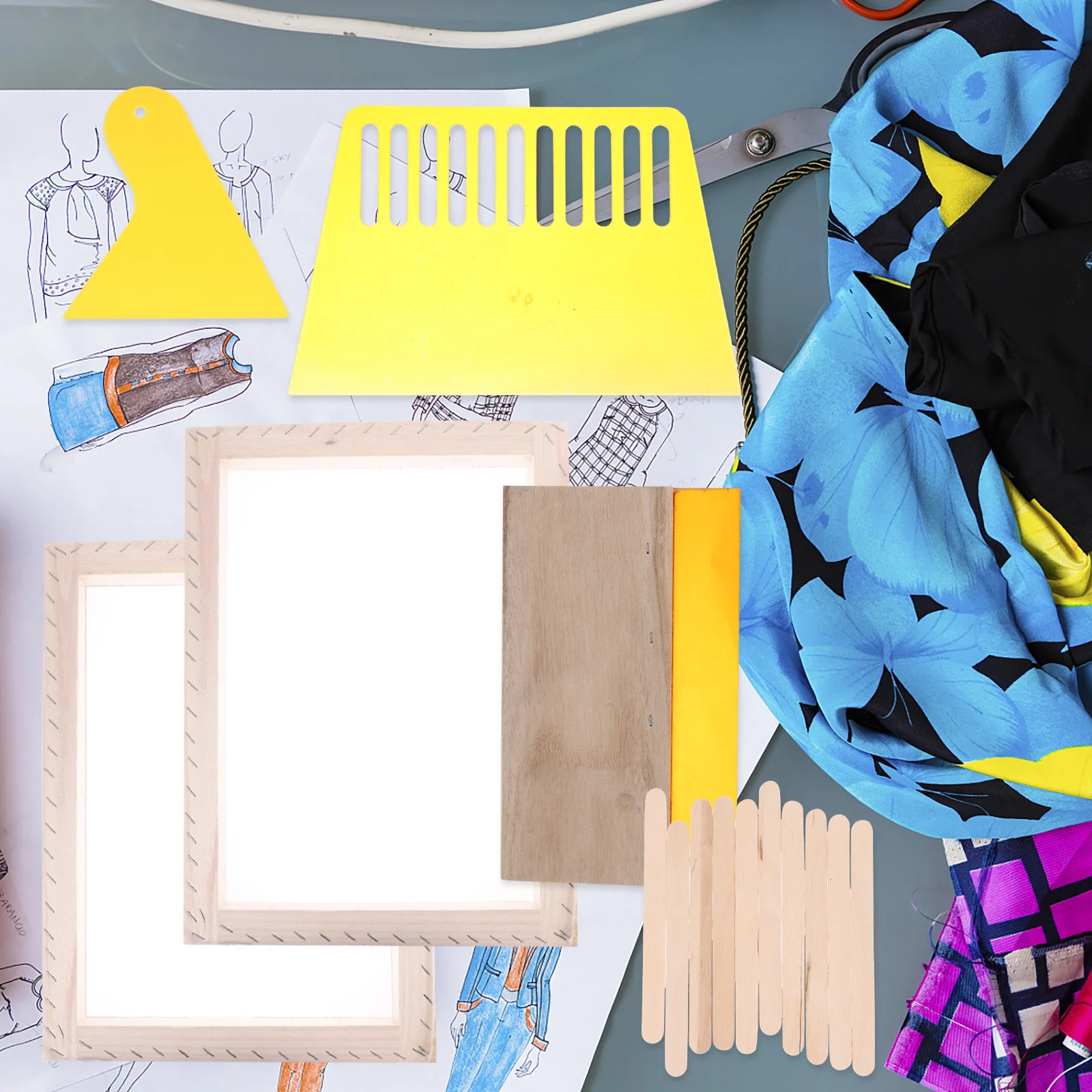 1Set Wooden Screen Frame Professional Screen Printing Tools Convenient Stable Characteristics High Reliability DIY Projects