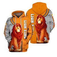 2025 New Lion King cosplay Simba Men's and Women's Cartoon Hoodies Harajuku Street Fashion Sportswear Clothing