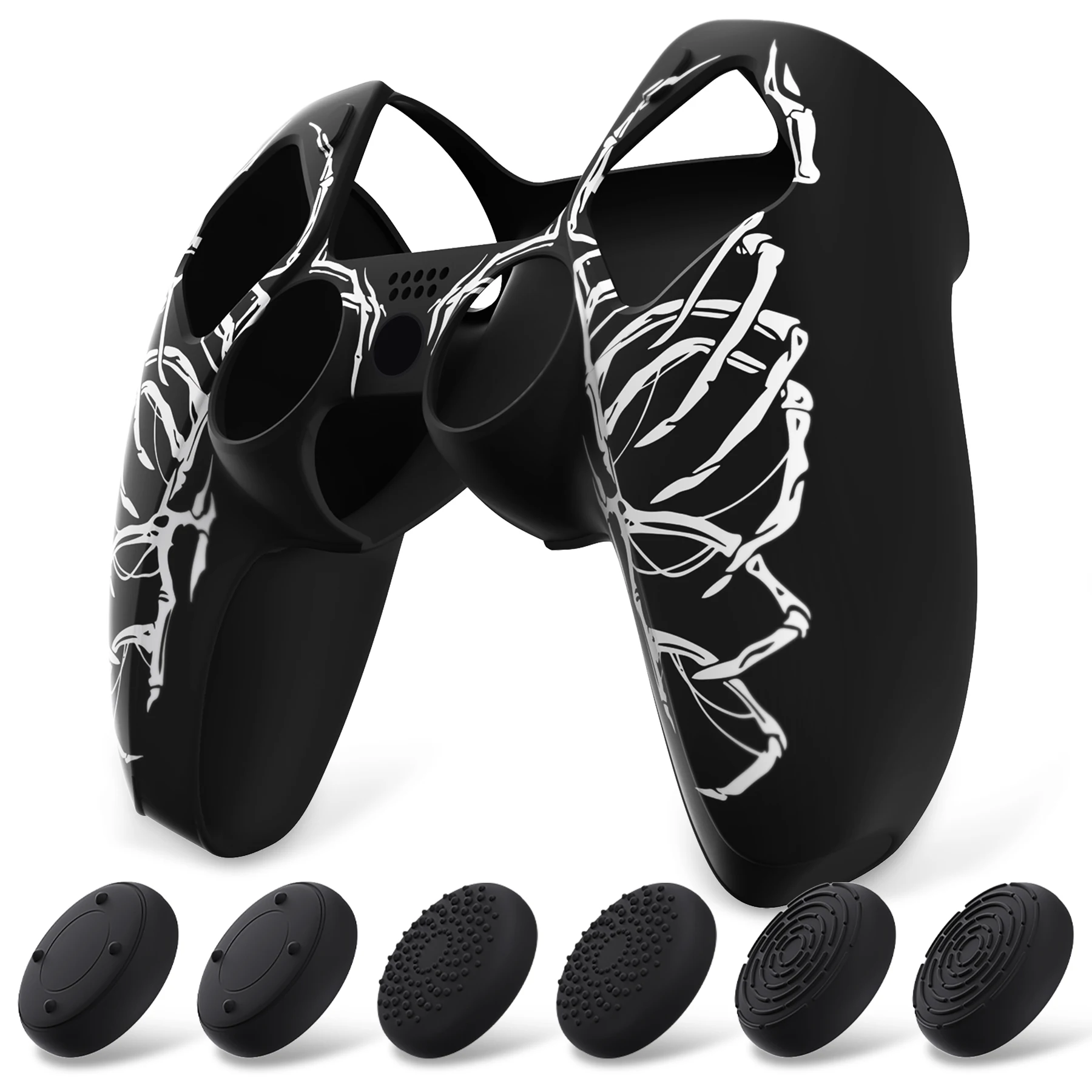 Playvital Dockable Model Antislip Siliconen Hoes Voor Ps5 Controller, Zacht Rubber Grip Case Met Duim Grip Caps - 9 Ontwerpen
