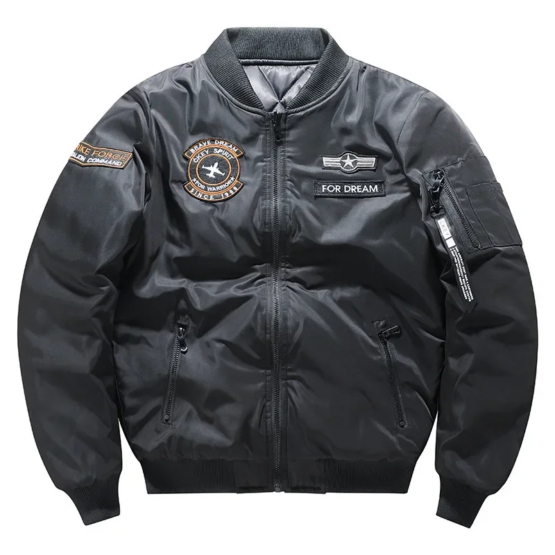 Trendy Casual Embroidered Men's Jacket New Style MA-1 Youth Baseball Collar High-Tech Flying Jacket Cross-Border Flight