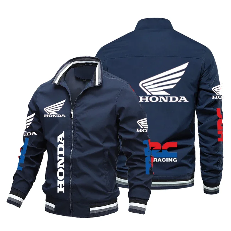 Honda Motorcycle Jacket 2024 new Honda Car Wing HRC Logo Print Men's Jacket Coats Oversized Moto Racing Jacket Men Clothing