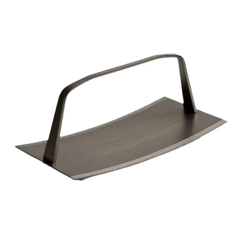 Modern light luxury tray coffee table desk storage ornament metal tray hotel home model room sales department decoration