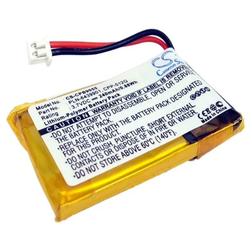 Li-Polymer battery for Wireless Headset,240mAh,AWH-55,WO300,CS55H,W710,Lifter HL10,C65,Savi Office WH300,CA12CD-S,HL10