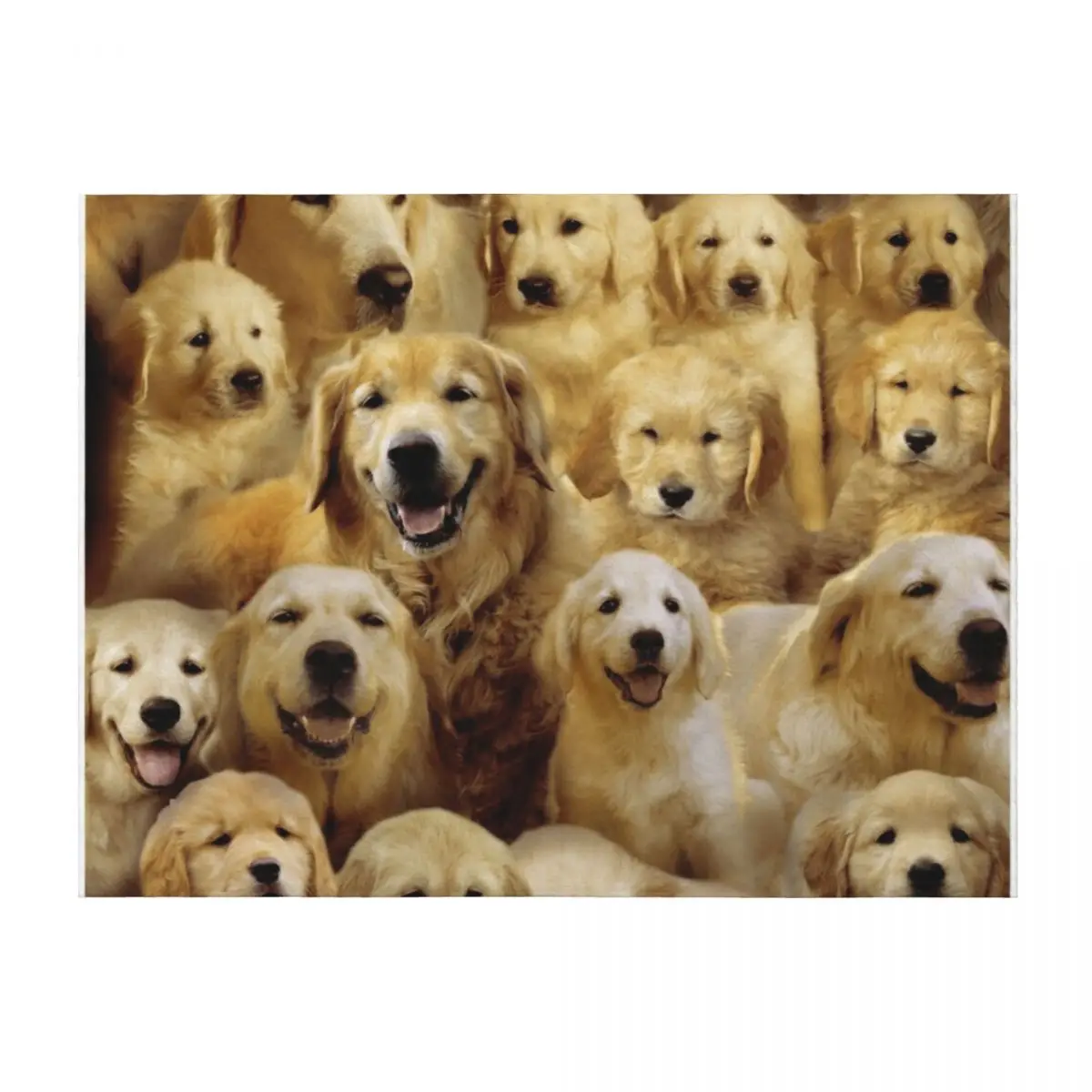 

Golden Retrievers Throw Blanket Beach manga Winter beds Cute Plaid Blankets