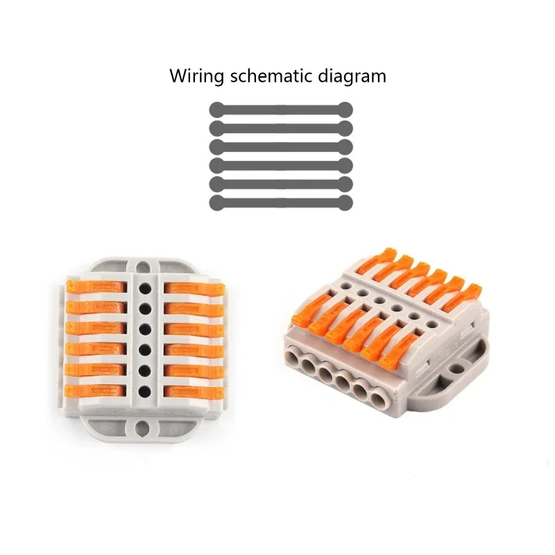 2/3/4/5/6/8/10/12 Pin Wire Butt Joint Connector Compact Connection Clamp 0.08-4mm² Quick Insulated Terminal Block