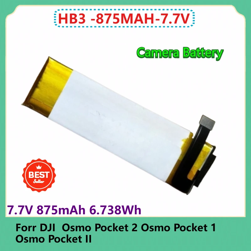

HB3 -875MAH-7.7V 875mAh 6.738Wh Replacement Camera Battery for DJI Osmo Pocket 2 Osmo Pocket 1 Osmo Pocket II