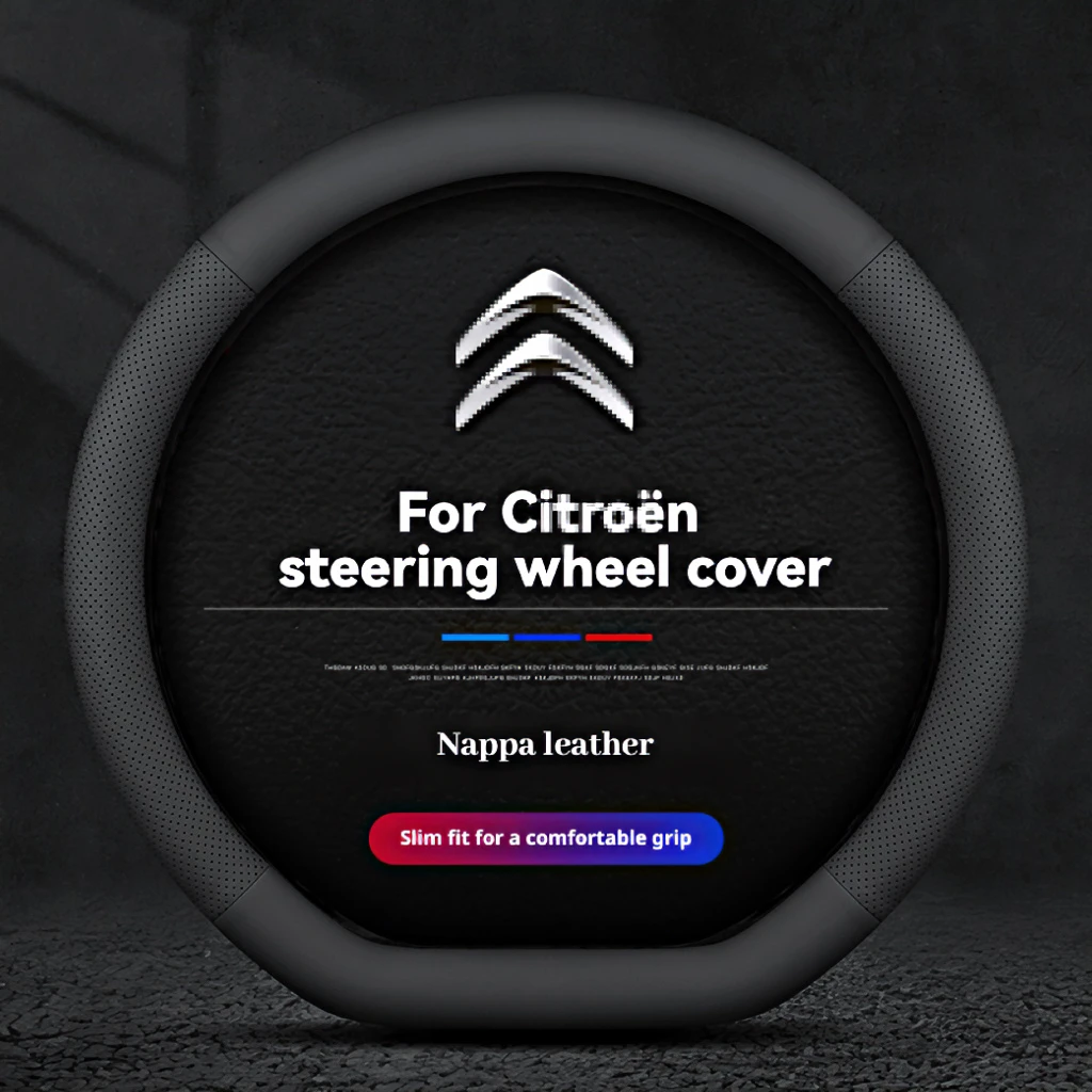 Napa Car Steering Wheel Cover For 38cm15''Citroen C1 C2 C3 C4C5 C6 VTS Xsara C-Crosser Berlingo Jumpy AIRCROSS AutoAccessories