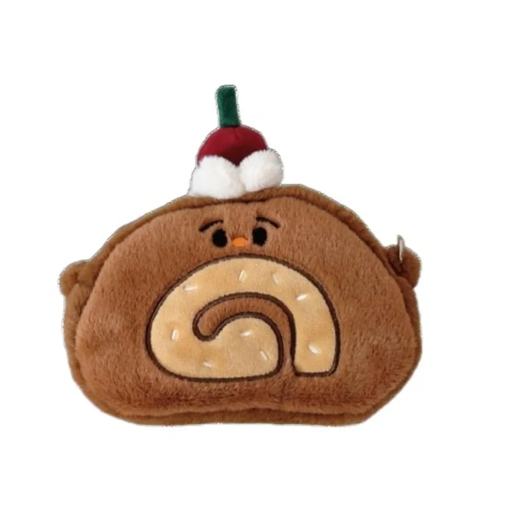 

Kawaii Cute Swiss Roll Coin Purse Cake Shape Soft Crossbody Bag Chain Large Capacity Cartoon Shoulder Bag Girls