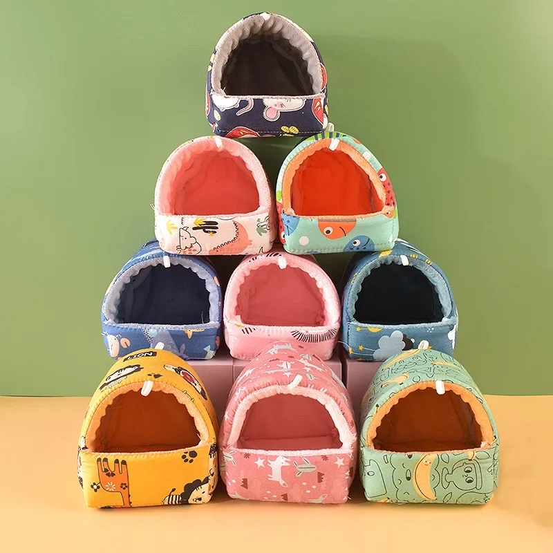 Cute Pet House for Rodents Hammock Chinchilla Guinea Pig Parrot Birds Nest Small Animal Winter Warm Hut Tent Sleeping Bed