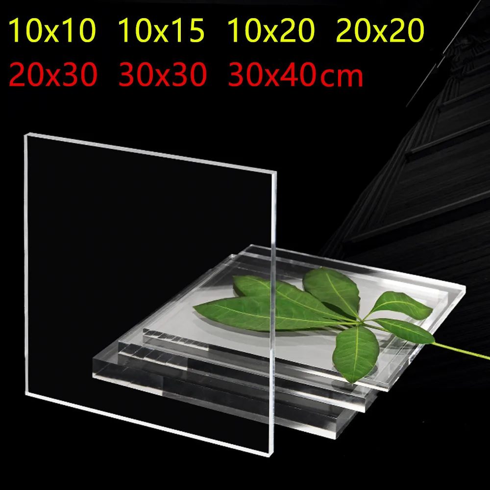 1/2/3pcs 1/2/3mm Thickness Transparent Colorless Clear Acrylic Board Perspex Glass Plate Plastic Organic Sheet Methacrylat