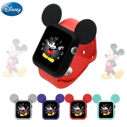 Disney kawaii Mickey stereo ears Bumper Frame tpu soft shell Case for Apple watch 6/SE/5/4/3/2/1 cover for iwatch 4/5 kids Toys