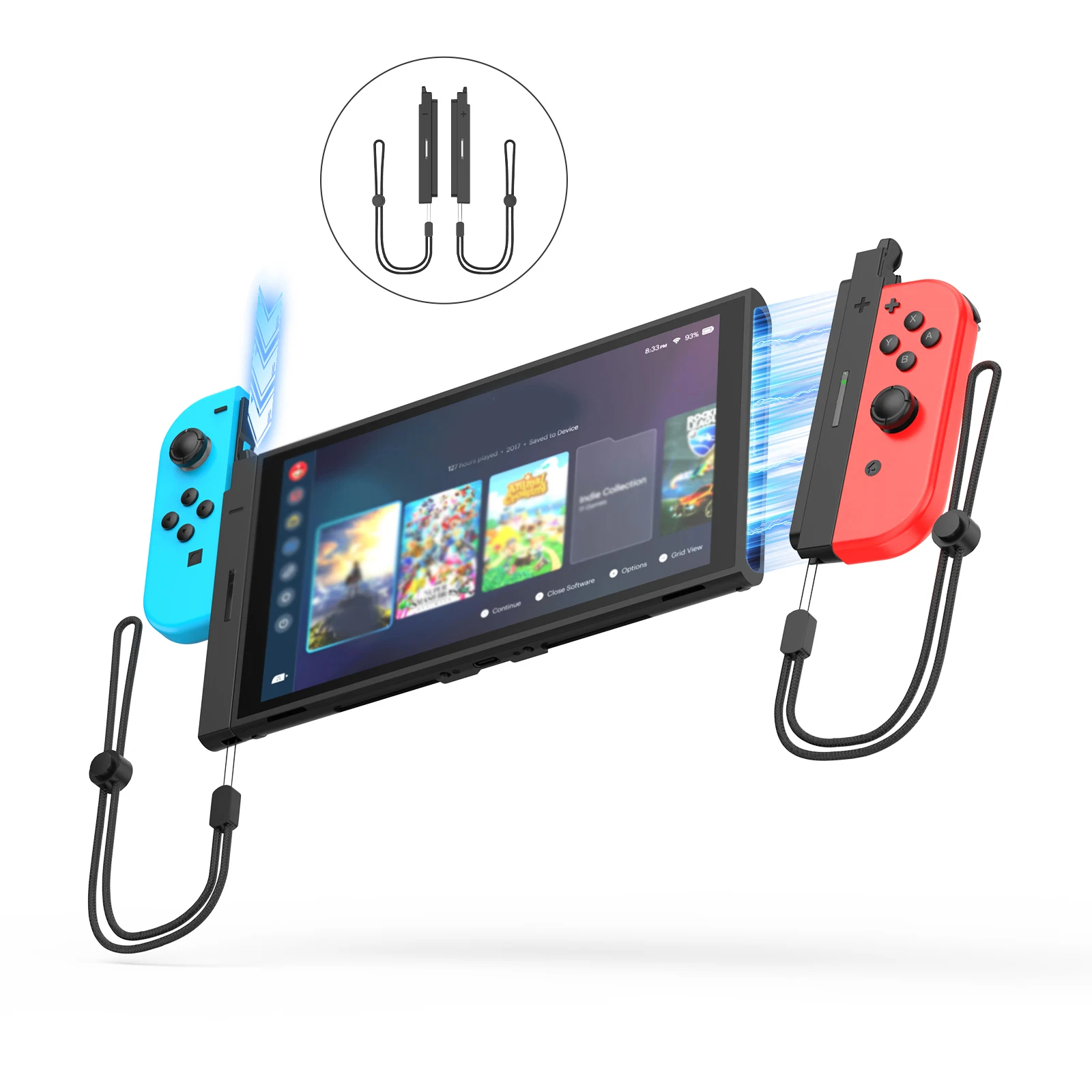 

For Switch 2 Adapter Magnetic Controller Connector for Switch 2 Console with Wrist Strap Secure Connection