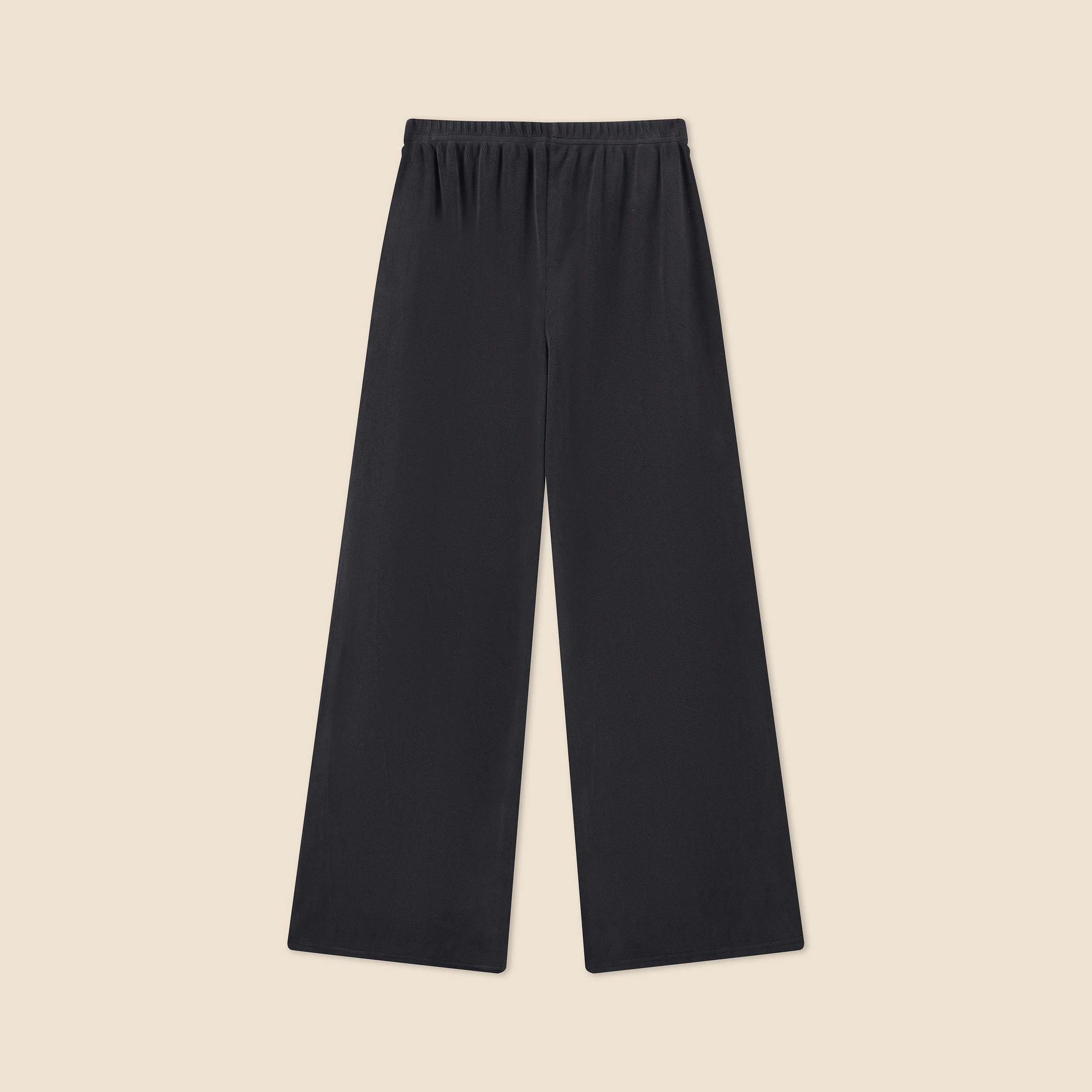 YESCCI Grey Knit Wide Pants Loose Skin-friendly Fleece Lined Casual Flattering Legs Versatile Trousers Ladies Clothing S55441644