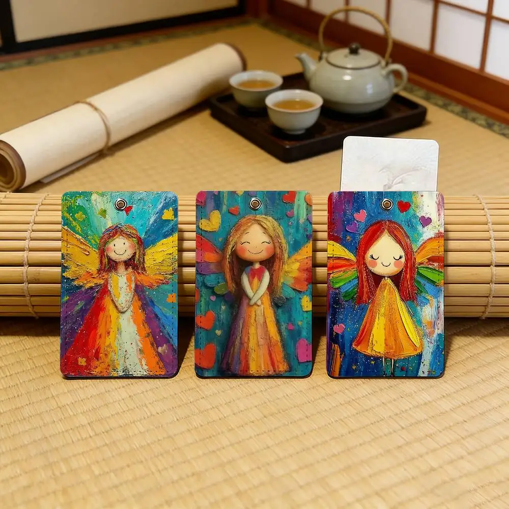 

Красочные Крылья Ангела Бестселлеры Студенческий автобус Обложка для удостоверения личности Школьный доступ Дверь Защитная кредитная карта