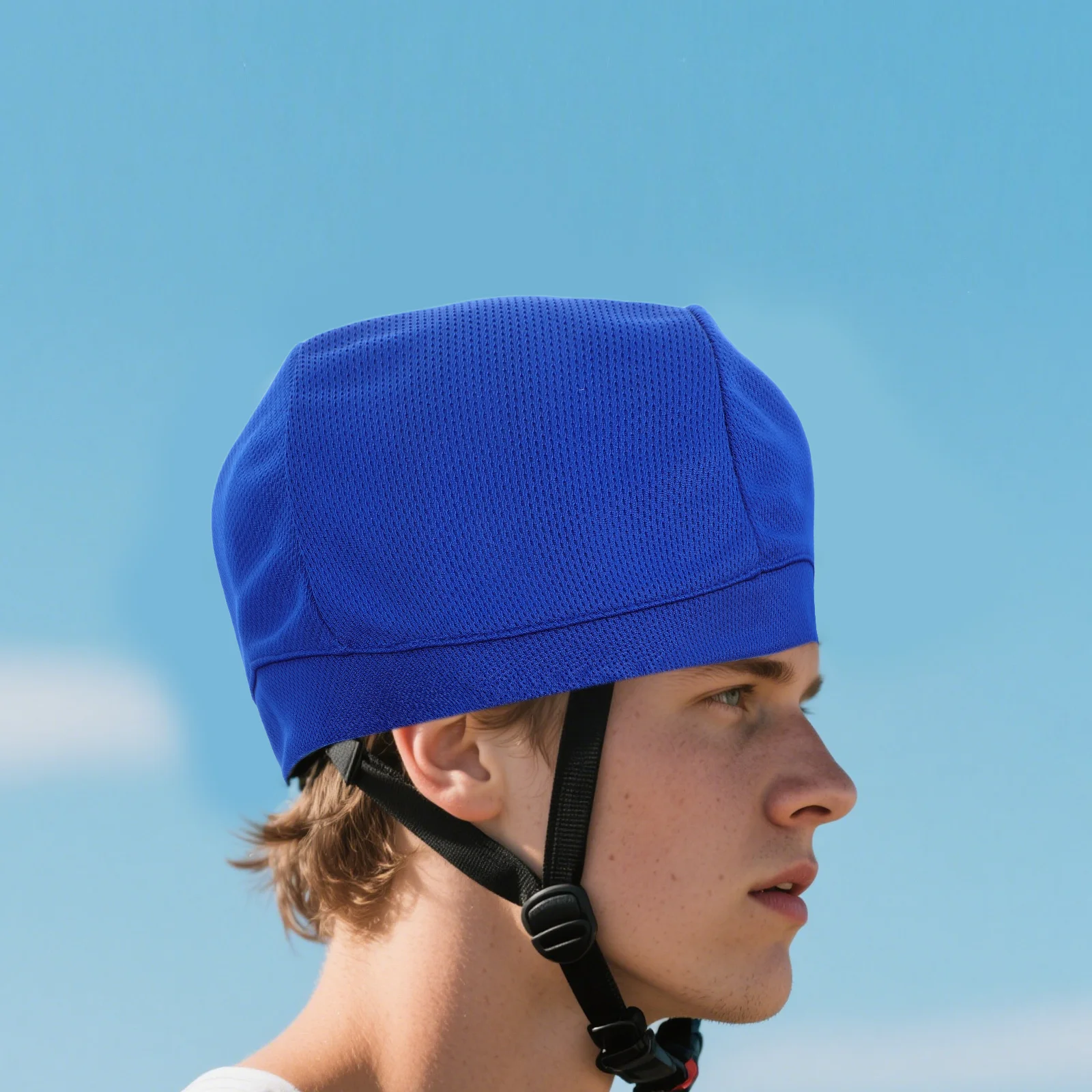 

3Pcs Antiuv Windproof Liner Cap Soft Breathable Stretchy Sweat Absorb Quick Dry Cycling Sports Headwear Black White Navy Blue