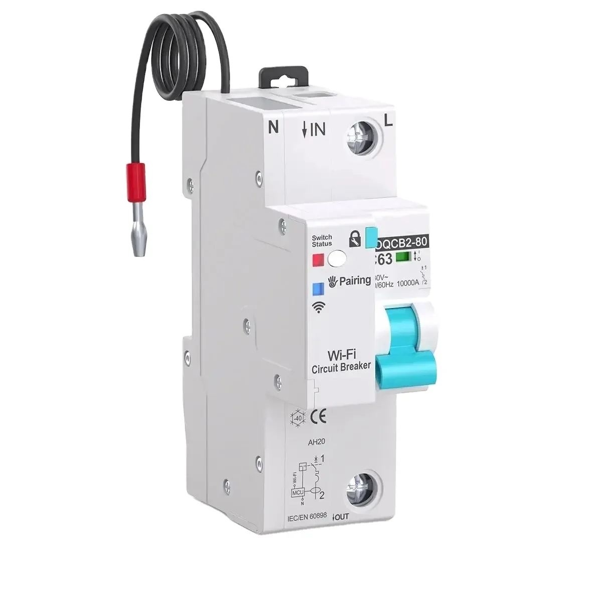 

2024 New Smart MCB Switch AC230V 1P Circuit Breaker with Meter PST-TOQCB2-1P Wireless Connectivity Connectivity