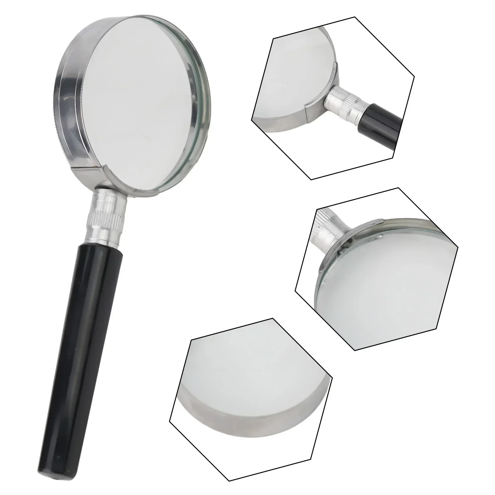 Durable High Quality Magnifier 2inch 50mm Glass Handle Handheld Lightweight Magnification Magnifier Magnifying