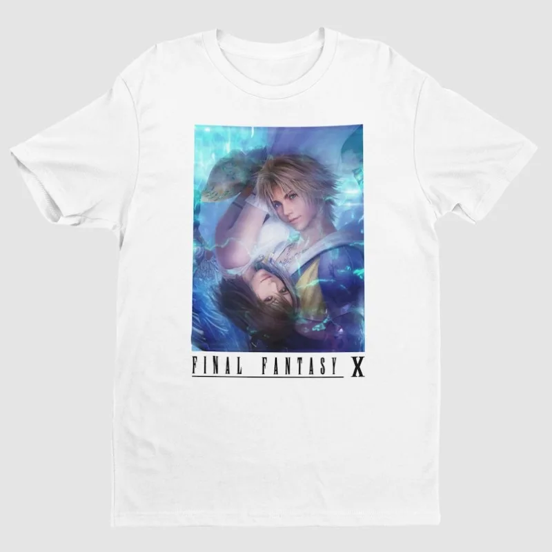 

00012545#A-Final Fantasy X Tidus and Yuna Key Art Premium Unisex T-shirt | Gifts for Him, Her, Final Fantasy Fans and Collectors
