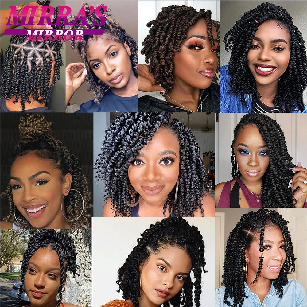 Passion Twist Crochet Hair Pre-twisted Short Passion Twist Hair Pre Looped Curly Passion Twists Synthetic Braids Hair Extension