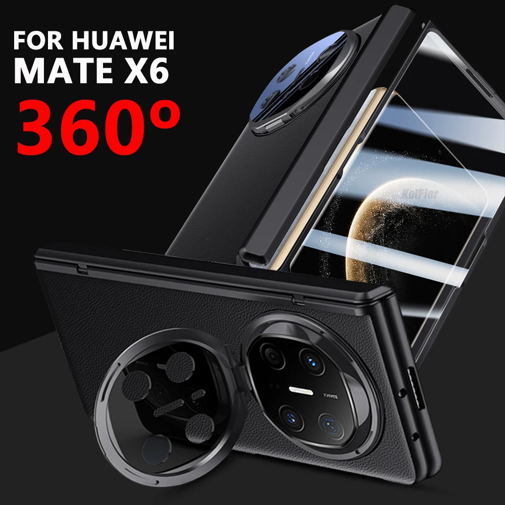 

Luxury Hinge Screen Protector Case for Huawei Mate X6 5G 2025 Official Case Shockproof Back Cover Kickstand Skin Case