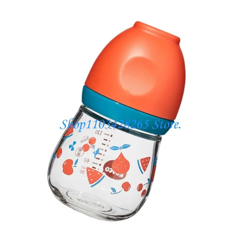 زجاجة رضاعة زجاجية آمنة للأطفال بسعة 150 مل/5 أونصة بتصميم رقبة واسعة لسهولة التنظيف G2TE #2